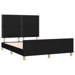 vidaXL Cadre de lit sans matelas noir 140x190 cm tissu
