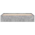 vidaXL Cadre de lit gris béton 180x200 cm super king