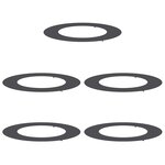 vidaXL Anneau à Arbre Plat   5 Pièces  Noir  Ø50/80 cm  en Acier