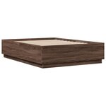 vidaXL Cadre de lit sans matelas chêne marron 140x190 cm
