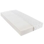 vidaXL Lit avec LED et matelas Gris foncé Jute 90 x 200 cm