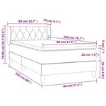 vidaXL Sommier à lattes de lit avec matelas Taupe 80x200 cm Tissu