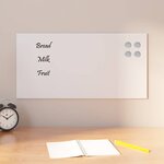 vidaXL Tableau noir magnétique mural Blanc 60x30 cm Verre trempé