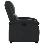 vidaXL Fauteuil inclinable noir cuir véritable