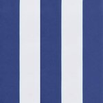 vidaXL Coussins de chaise à dossier bas lot de 4 rayures bleu/blanc