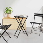 vidaXL Table bistrot Anthracite Ø50x71 cm Acier revêtu de poudre