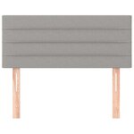 vidaXL Tête de lit Gris clair 90x5x78/88 cm Tissu