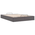 vidaXL Cadre de lit ottoman sans matelas gris 140x190 cm similicuir