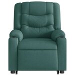 vidaXL Fauteuil inclinable vert foncé tissu