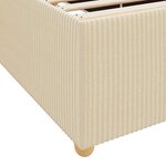 vidaXL Cadre de lit avec matelas avec matelas Crème 90 x 190 cm tissu