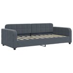 vidaXL Lit de repos gris foncé 90x190 cm velours