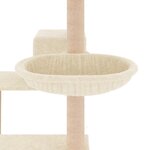 vidaXL Arbre à chat avec griffoirs en sisal crème 82 5 cm