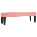 vidaXL Sommier à lattes de lit avec matelas Rose 140x190 cm Velours