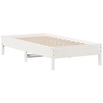 vidaXL Cadre de lit sans matelas blanc 75x190 cm bois de pin massif