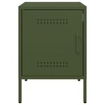 vidaXL Tables de chevet 2 Pièces vert olive 36x39x50 5 cm acier