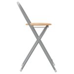 vidaXL Ensemble de bar 3 Pièces gris et marron bois d'ingénierie et fer