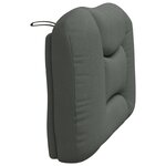 vidaXL Coussin de tête de lit Hvar gris foncé 90 cm tissu