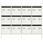 vidaXL Buffet blanc 135x39x103 5 cm acier laminé à froid