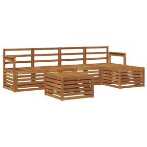 vidaXL Ensemble de canapés d'extérieur 6 pc Naturel