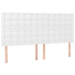 vidaXL Cadre de lit avec tête de lit Blanc 160x200 cm Similicuir