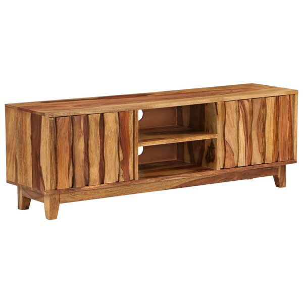 vidaXL Meuble TV Bois massif de Sesham 118 x 30 x 40 cm
