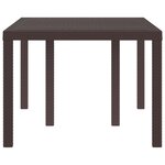 vidaXL Table de jardin pour repas Marron 150 x 100 x 73 cm polyrotin
