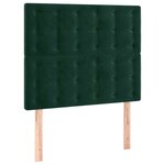vidaXL Tête de lit à LED Vert foncé 80x5x118/128 cm Velours