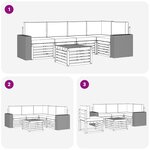 vidaXL Ensemble de canapés d'extérieur 6 pc Naturel et Anthracite