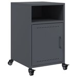 vidaXL Tables de chevet 2 Pièces anthracite 36x39x59 cm acier