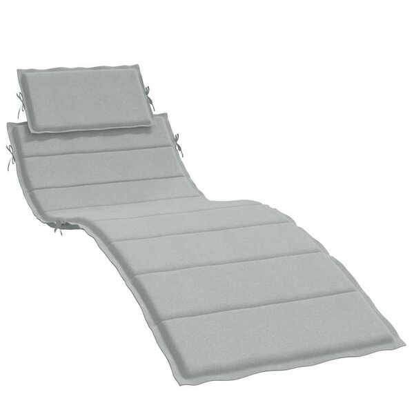 vidaXL Coussin de chaise longue gris clair mélangé 186x58x4 cm tissu