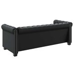 vidaXL Canapé Chesterfield à 2 places et à 3 places noir