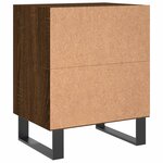 vidaXL Tables de chevet 2Pièces chêne marron 40x30x50cm bois d'ingénierie