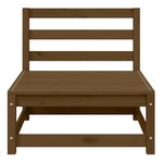 vidaXL Salon de jardin 3 Pièces marron miel bois de pin massif