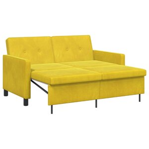 vidaXL Canapé-Lit Jaune Tissu