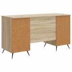 vidaXL Bureau Chêne Sonoma 142 5 x 50 x 75 cm Bois d'ingénierie