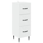 vidaXL Armoire à tiroirs Blanc 33 x 34 5 x 89 5 cm Bois d'ingénierie