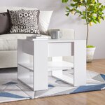 vidaXL Table basse blanc 55 5x55x45 cm bois d'ingénierie
