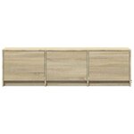 vidaXL Meuble TV avec LED avec LED Chêne Sonoma 140 x 34 x 40 cm