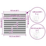 vidaXL Store zèbre gris clair largeur du tissu 150 9 cm polyester