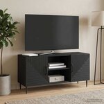 vidaXL Meuble TV Noir 102 x 34 5 x 50 cm Bois d'ingénierie