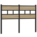 vidaXL Tête de lit chêne sonoma 120 cm fer et bois d’ingénierie