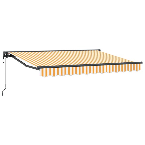 vidaXL Auvent rétractable électrique Jaune et blanc 3 5 x 2 m