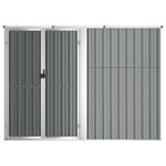vidaXL Abri à outils de jardin Gris 225x89x161 cm Acier galvanisé