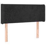 vidaXL Tête de lit à LED Noir 93x16x78/88 cm Velours
