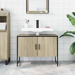 vidaXL Armoire lavabo de salle de bain chêne sonoma bois d'ingénierie