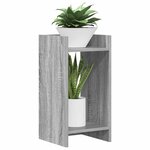vidaXL Support de Plante 2 pc Gris Sonoma 30 x 30 x 60 cm