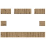 vidaXL Ensemble meuble TV 8 Pièces Chêne artisanal Bois d'ingénierie
