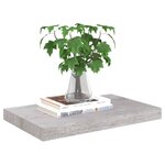 vidaXL Étagère murale flottante gris béton 50x23x3 8 cm MDF