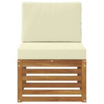 vidaXL Sofa de milieu extérieur Bois d'Acacia Massif Naturel