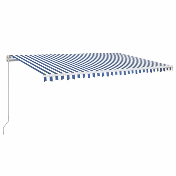vidaXL Auvent manuel rétractable 500x350 cm Bleu et blanc